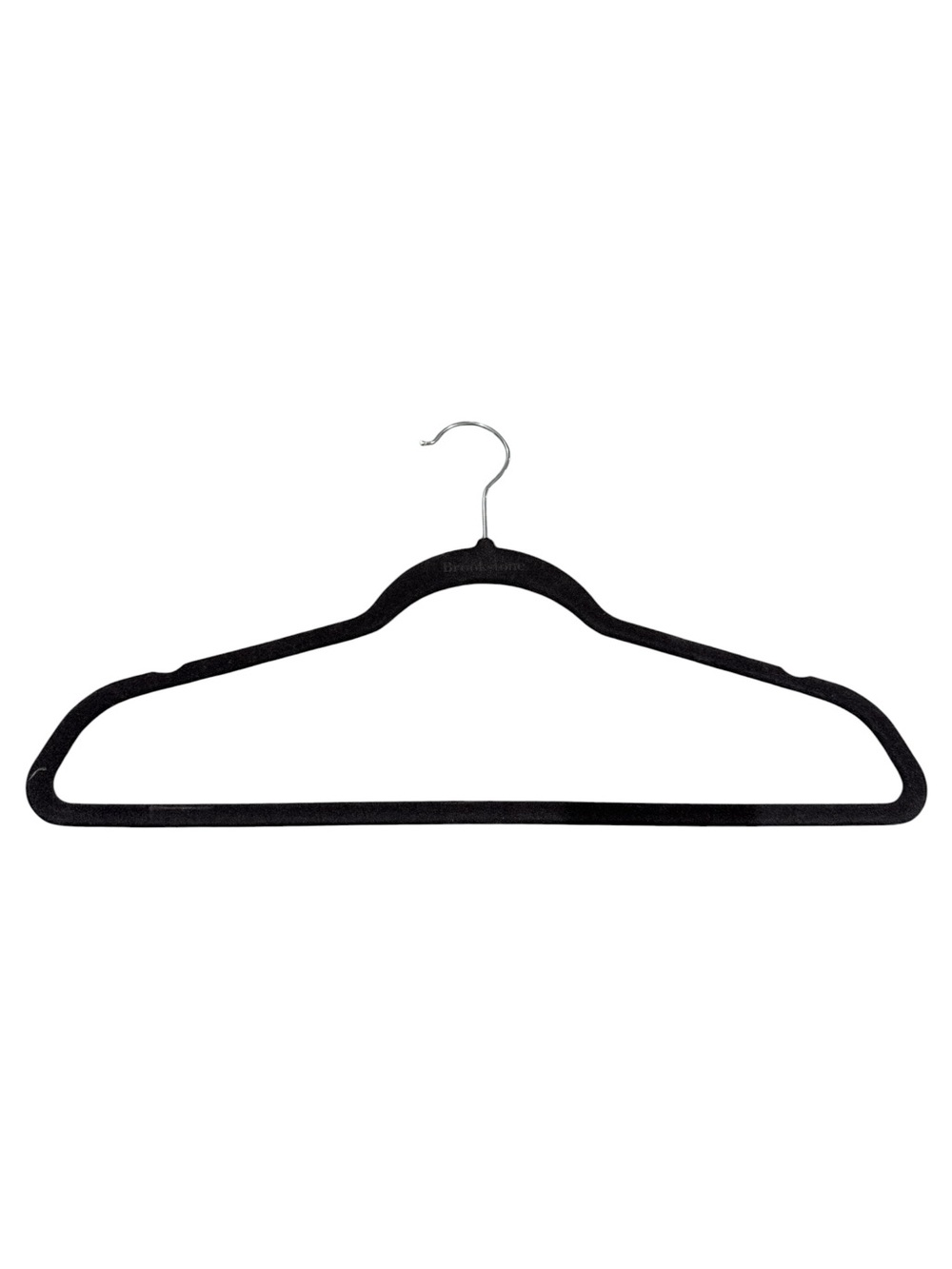 Set of 10 Non-Slip Velvet Brookstone Hangers - Dark Gray